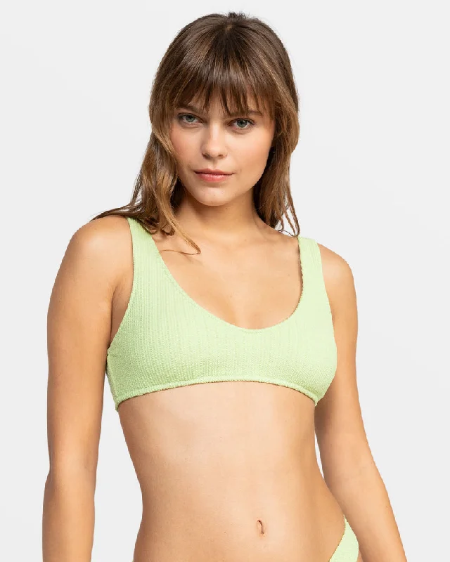 ladies bikini top wide straps -Roxy Aruba Bralette Top-Margarita