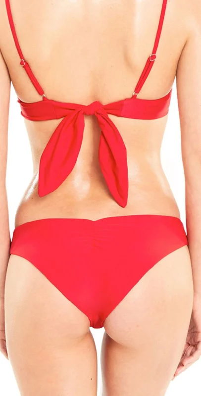 Women’s bikini bottoms yoga -Wildfox Isabelle Bikini Bottom In Red