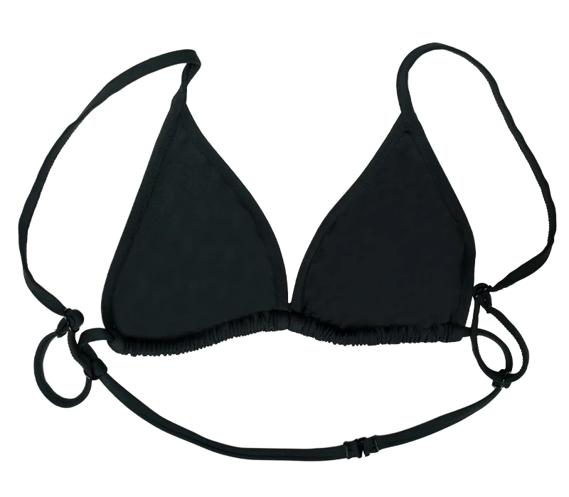 ladies bikini top sun protection -REAL Strung Bikini Top-Black