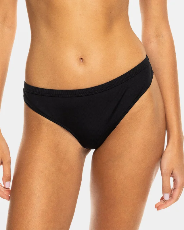 Women’s bikini bottoms vibrant -Roxy Pro The Snap Turn Cheeky Bikini Bottom - Anthracite