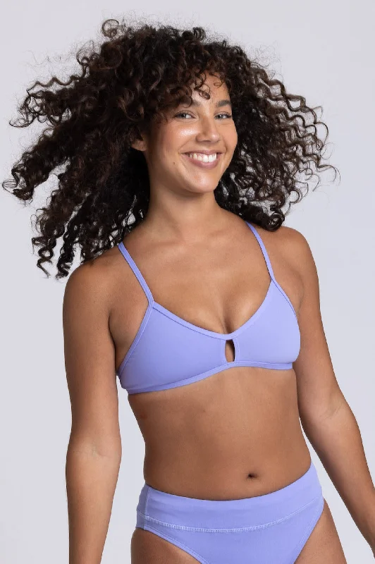 ladies bikini top vacation wear -Vent Bikini Top - Lavender