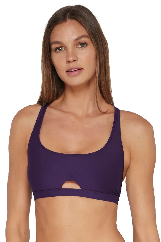 ladies bikini top trendy design -Sunsets Paradise Plum Brandi Bralette Top