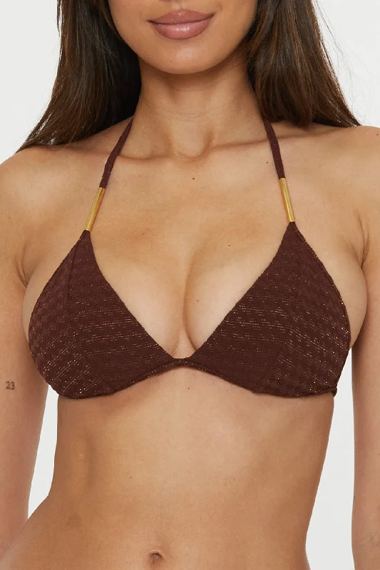 ladies bikini top winter escape -Trina Turk Glimmer Triangle Top