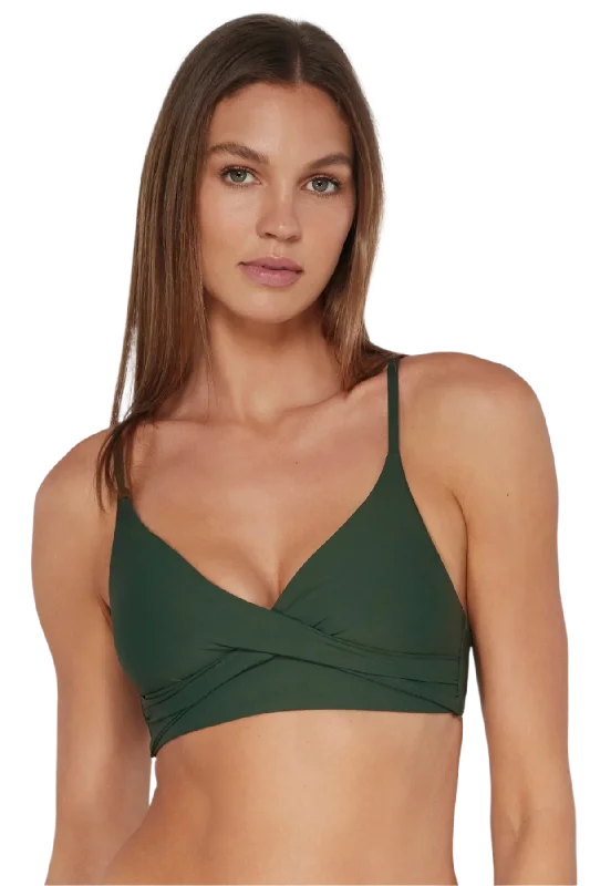 ladies bikini top discount sale -Sunsets Lyla Bralette Bikini Top - Island Green