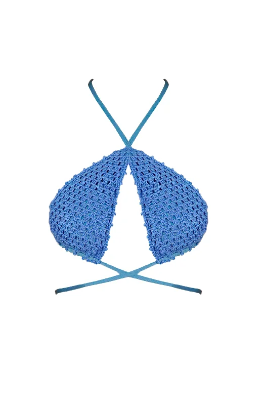 ladies bikini top city pool -Vera Blue Crochet  Bikini Top