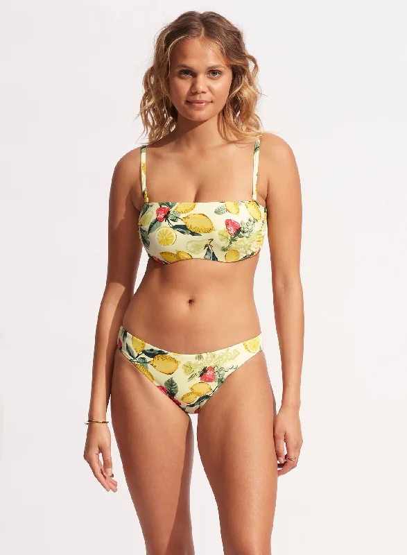 Women’s bikini bottoms gold -SALE Seafolly Lemoncello Hipster Bottom