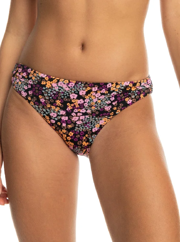 Women’s bikini bottoms bold -Printed Beach Classics Hipster Bikini Bottom - Anthracite Floral Daze