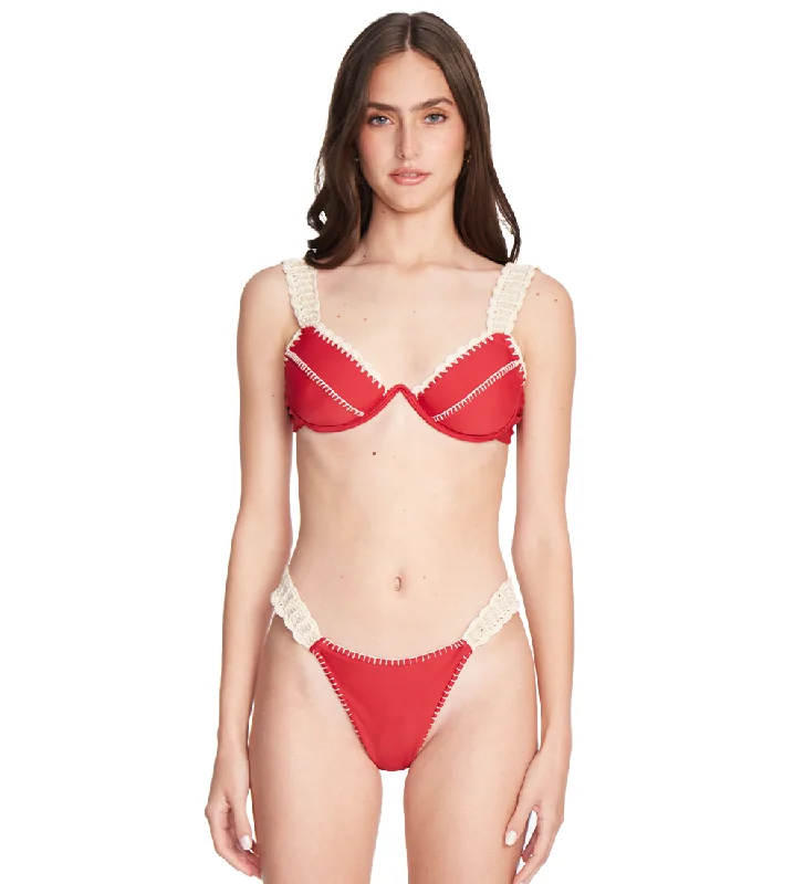 ladies bikini top jewel tones -Alessia Red Top