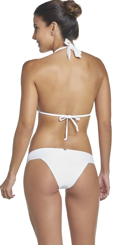 Women’s bikini bottoms pearl -PQ Swim Water Lily Lace Teeny Bikini Bottom in White