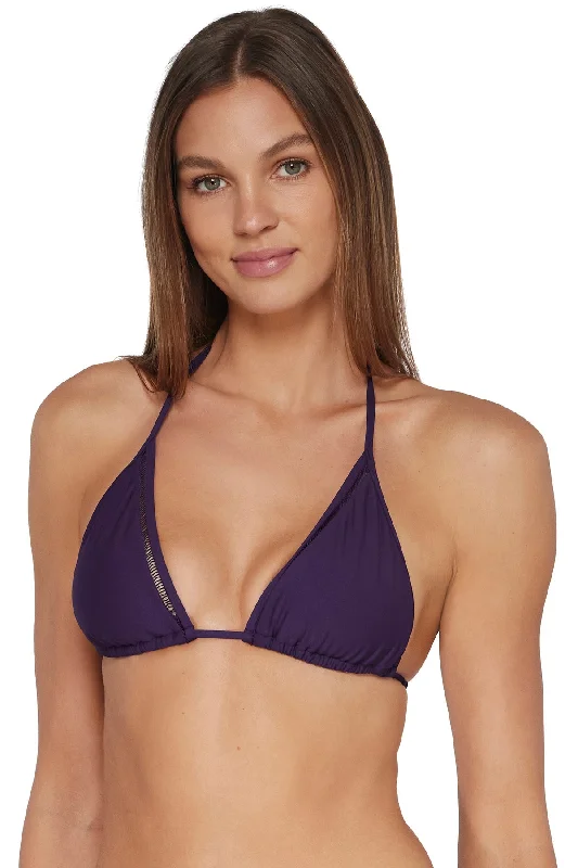 ladies bikini top winter escape -Sunsets Paradise Plum Laney Triangle Top