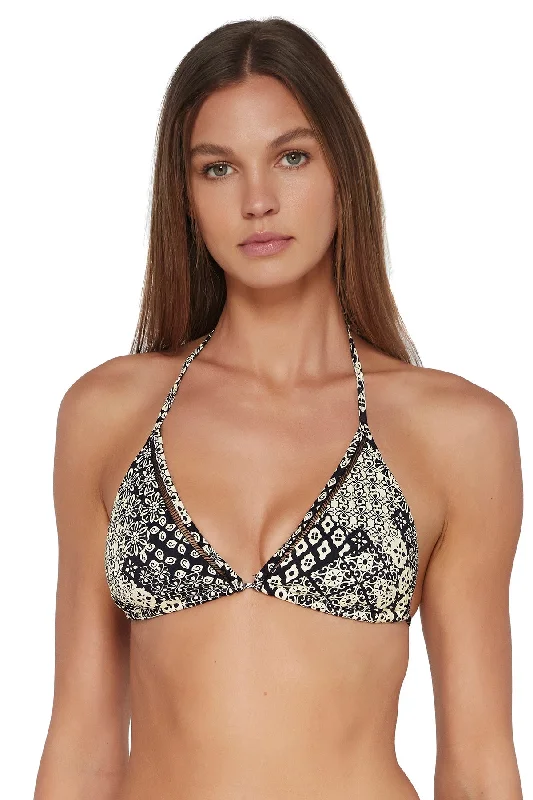 ladies bikini top quiet elegance -Sunsets Venice Seagrass Texture Laney Triangle Top