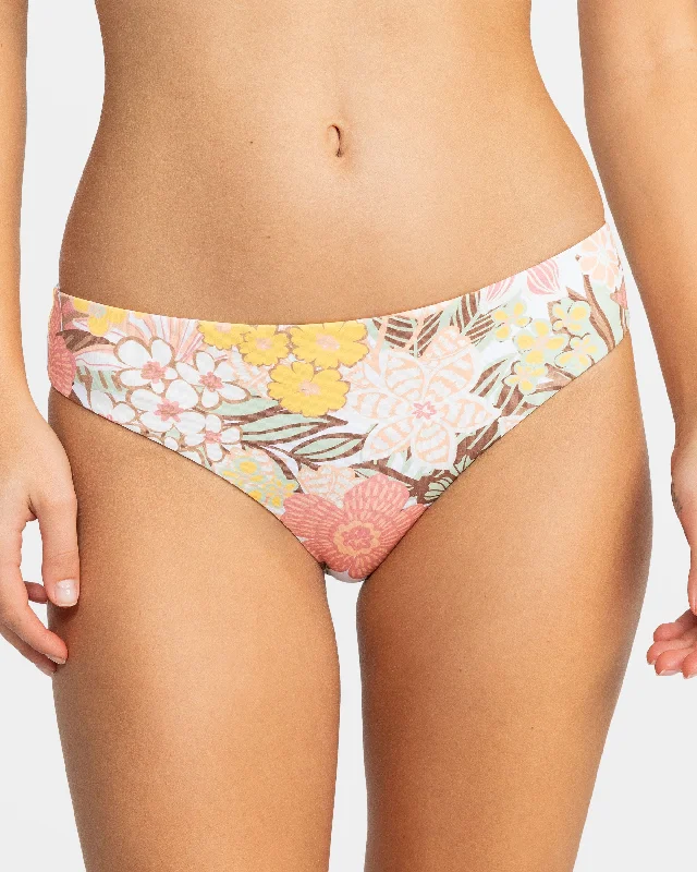 Women’s bikini bottoms pearl -Playa Paradise Reversible Hipster Bikini Bottom - White Viva La Vida