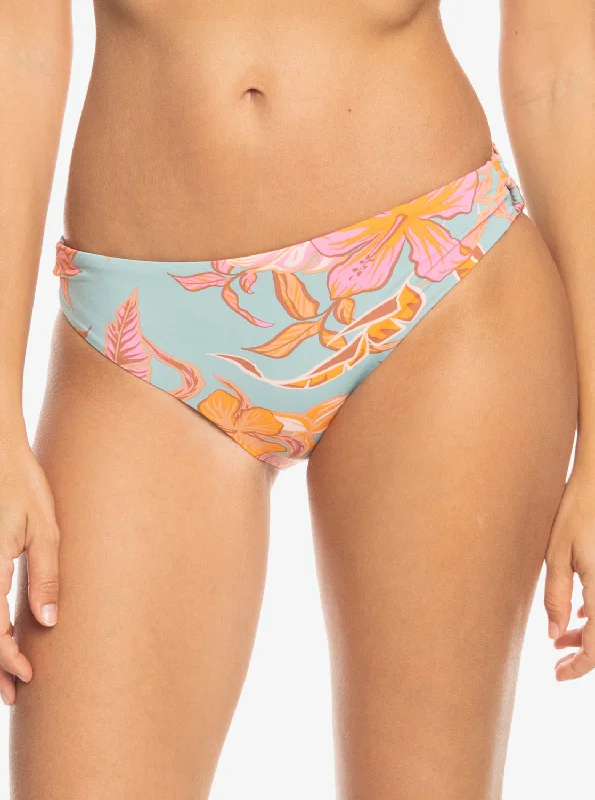 Women’s bikini bottoms contour -Printed Beach Classics Hipster Bikini Bottom - Blue Surf Kartoffel Tropical