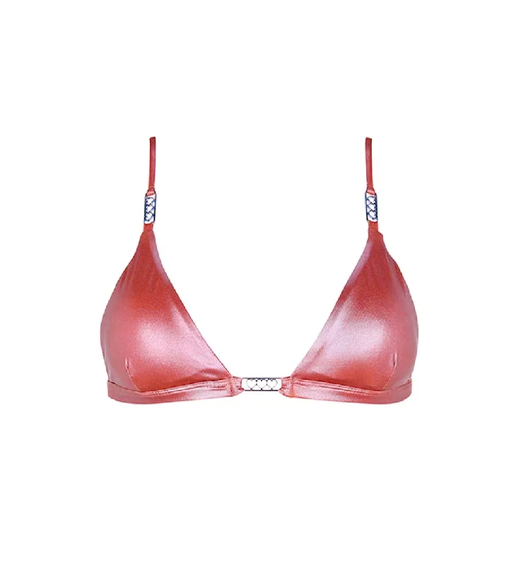 ladies bikini top group trip -Dalia Cherry Shine Bikini Top