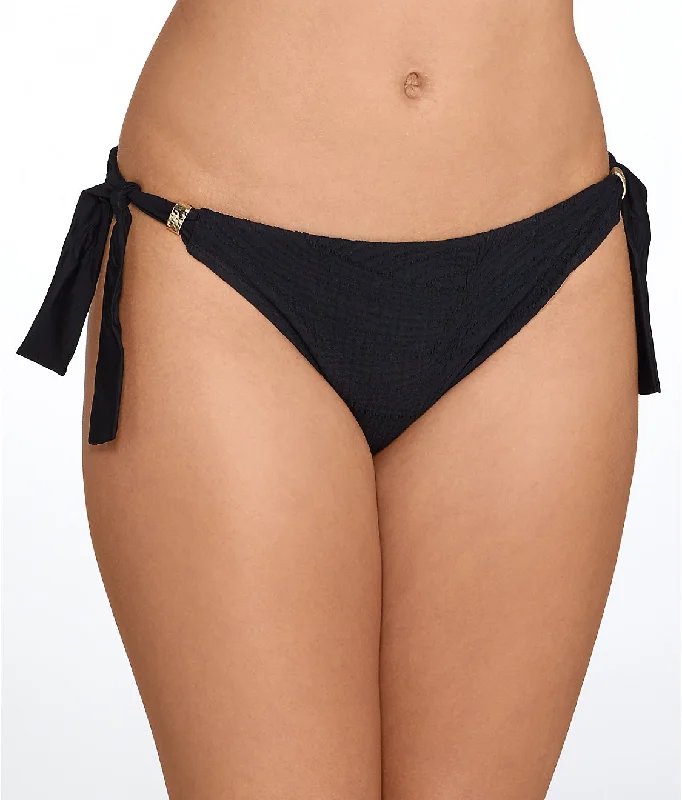 Women’s bikini bottoms cheetah -Fantasie Ottawa Black Classic Tie Side Brief Bottom