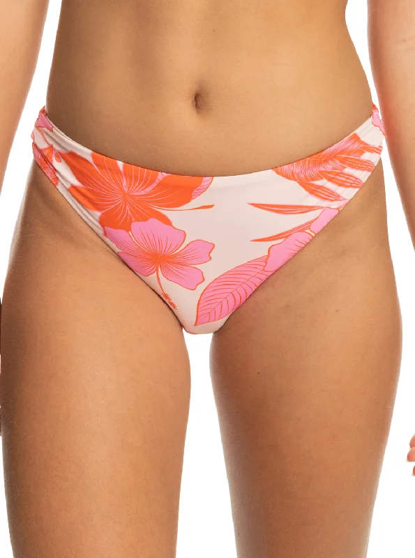 Women’s bikini bottoms rainbow -Printed Beach Classics Hipster Bikini Bottom - Pale Dogwood Lhibiscus