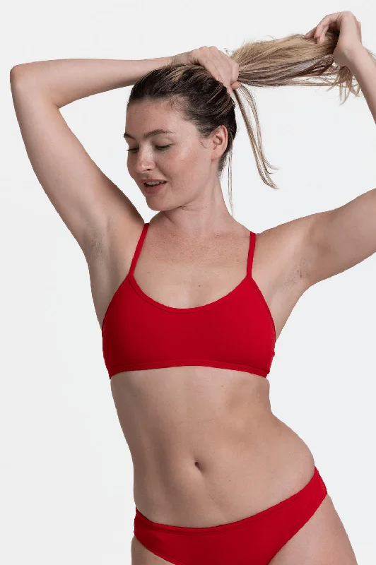 ladies bikini top active swim -Grayson Bikini Top - Red