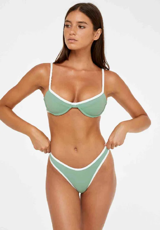 ladies bikini top custom fit -Wired Bikini Top (Matcha)