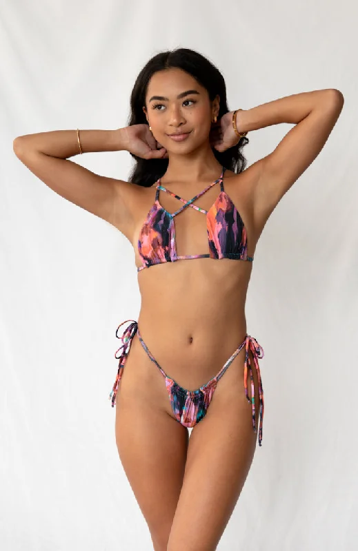 Women’s bikini bottoms single layer -80’s Muse Dream Catcher Double Loop String Bikini Bottom