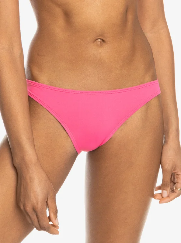 Women’s bikini bottoms low cut -Beach Classics Moderate Bikini Bottom - Shocking Pink