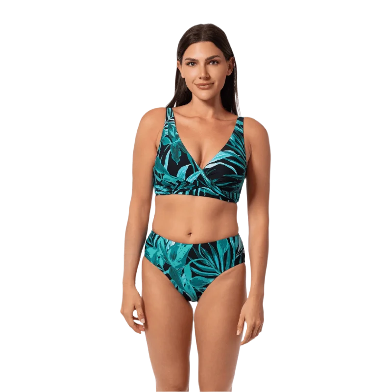 ladies bikini top modern twist -Jantzen Vera Surplice Underwire Bikini Top - Bold Paradise