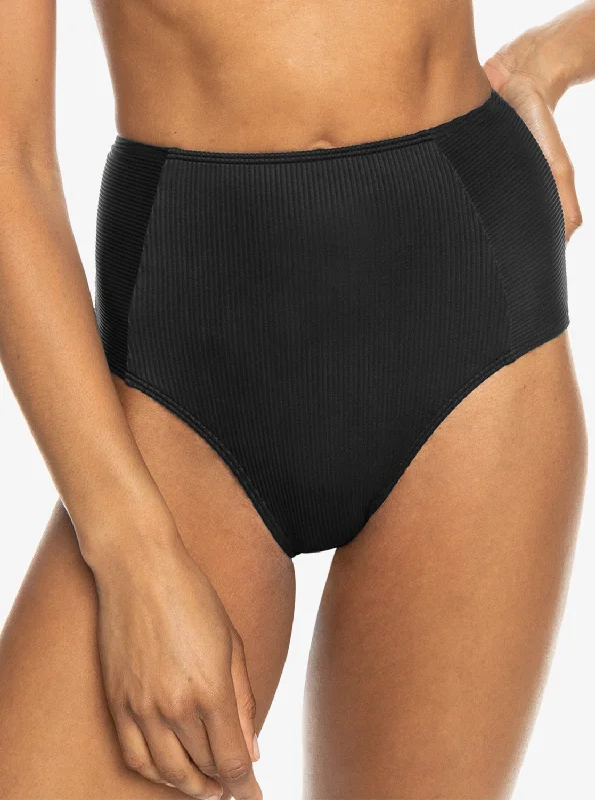 Women’s bikini bottoms cosmic -Rib Roxy Love The Oahu Bikini Bottom - Anthracite