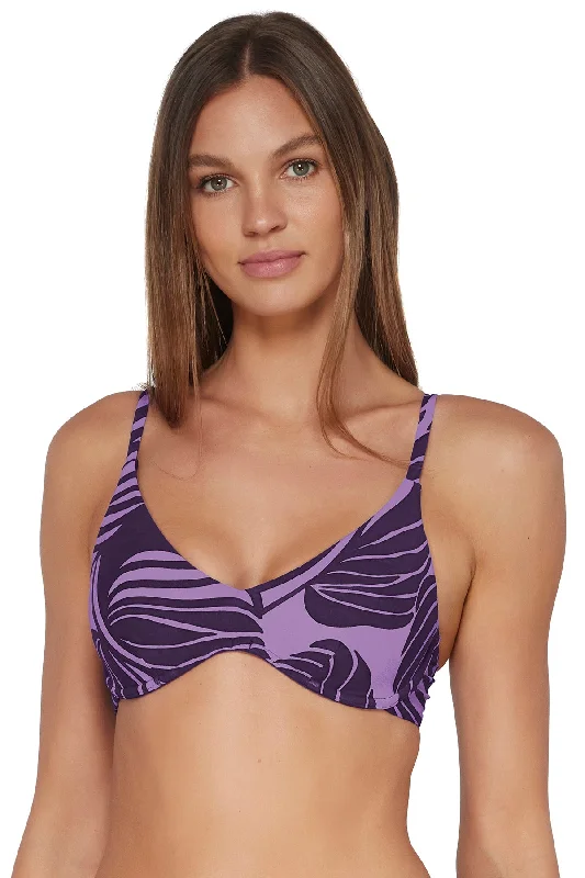 ladies bikini top side tie -Sunsets Mystic Palms Brooke U-Wire Top