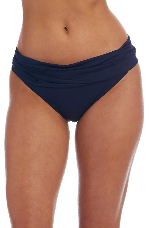 Women’s bikini bottoms sailor -La Blanca Indigo Shirred Band Hipster Bottom