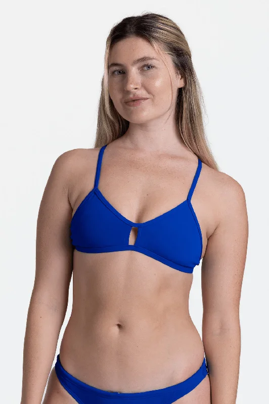 ladies bikini top sweetheart neck -Vent Bikini Top - Blueberry