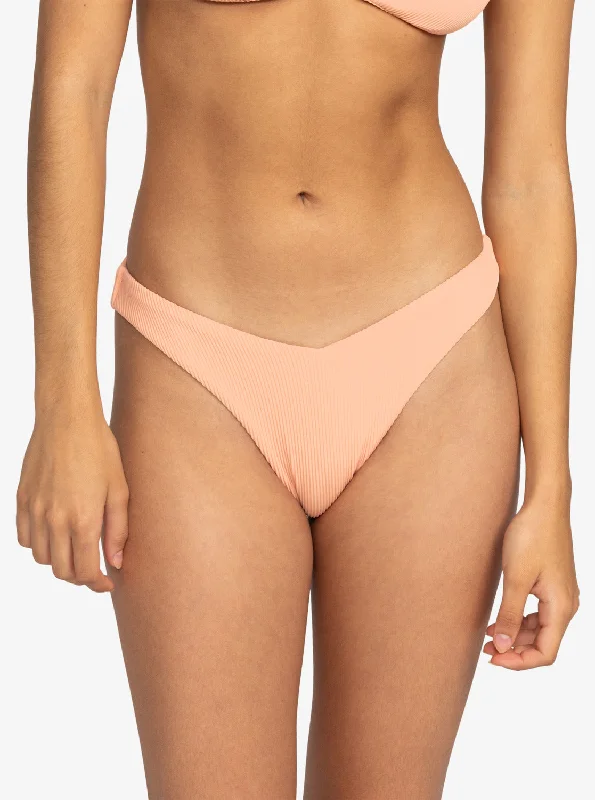 Women’s bikini bottoms local -Roxy Love Cheeky Bikini Bottom - Salmon