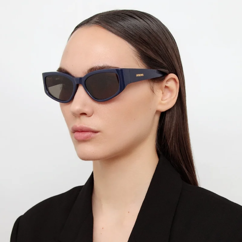 sunglasses floral detail -Gala Cat Eye Sunglasses in Navy