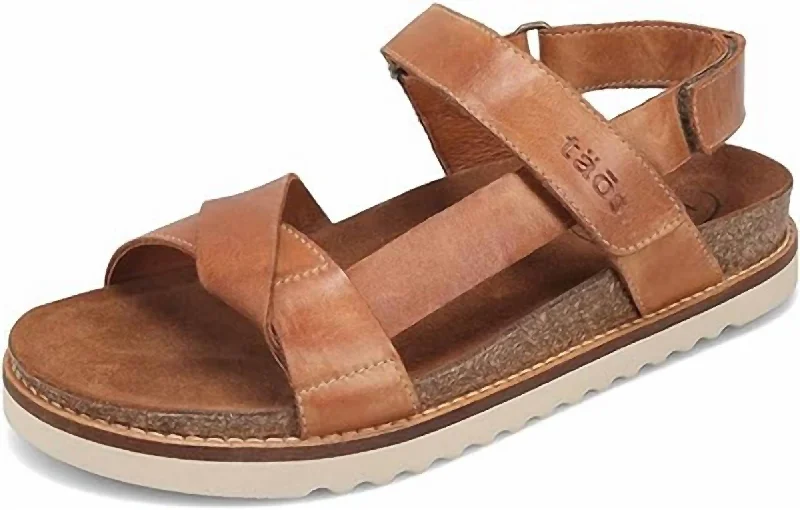 Women’s sandals structured -Sideways In Caramel