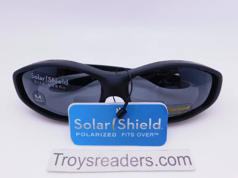 sunglasses group outing -Medium Solar Shield Polarized Fit Over in Black