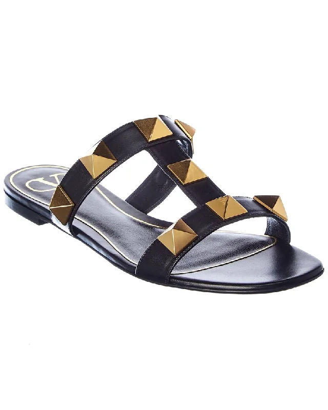 Women’s sandals wide width -Valentino Roman Stud Leather Sandal