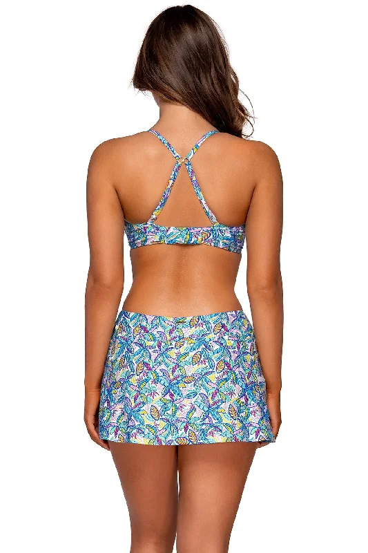 Women’s swim skirt sci-fi -Sunsets Rainbow Falls Sporty Swim Skirt