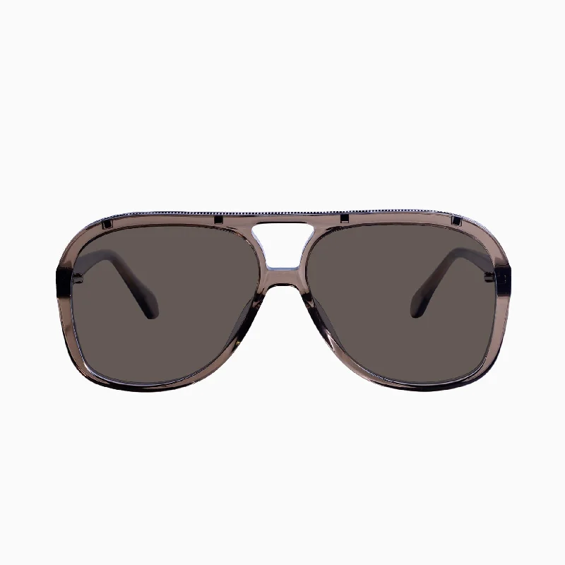 Transparent Mocha w. Rose Gold Metal Trim / Brown Lens