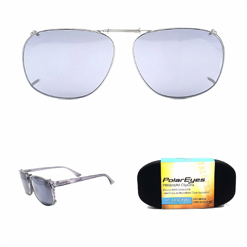 sunglasses subtle class -57mm Aviator Polar Eyes Premium Clip On  SQR3 57