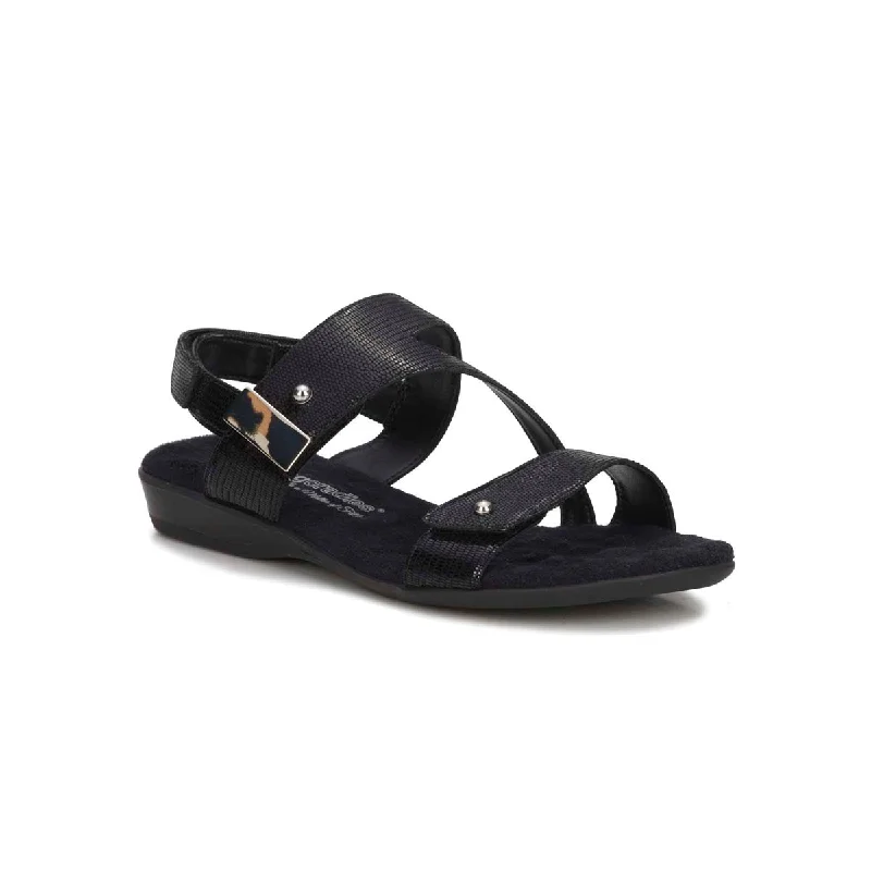 Women’s sandals themed -Walking Cradles Chloe Women Sandal In Black Patent Lizard Print