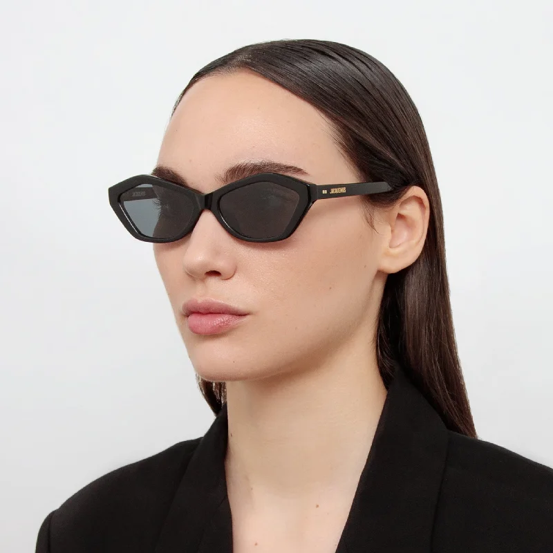 sunglasses flexible hinges -Bambino Angular Sunglasses in Black