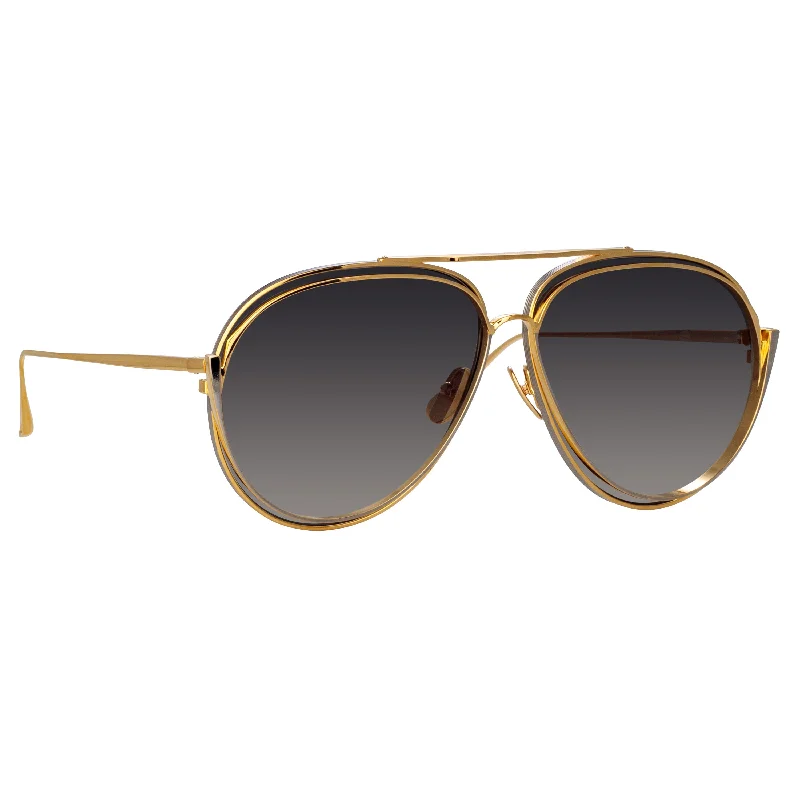 sunglasses luxury travel -Francisco Sunglasses in Yellow Gold