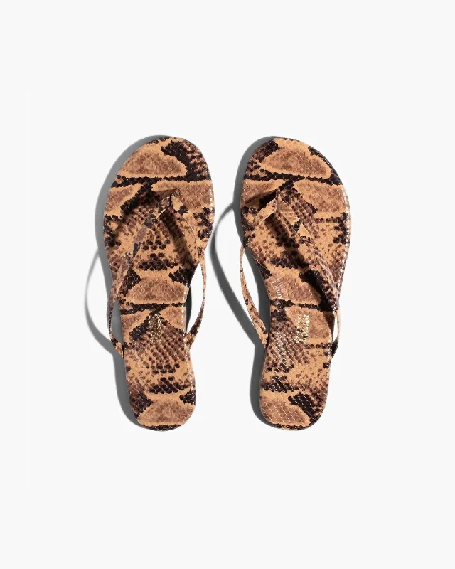 Women’s sandals glitter -Women's Lily Vegan Animal Sandal In Coco Snake