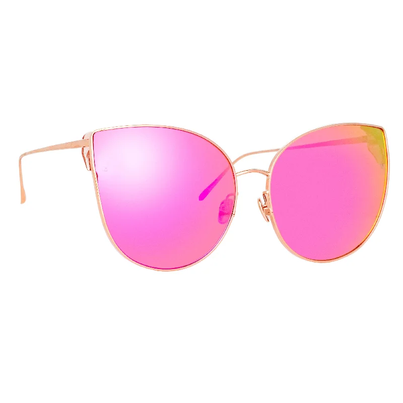 sunglasses onyx black -Flyer Sunglasses in Light Gold and Pink