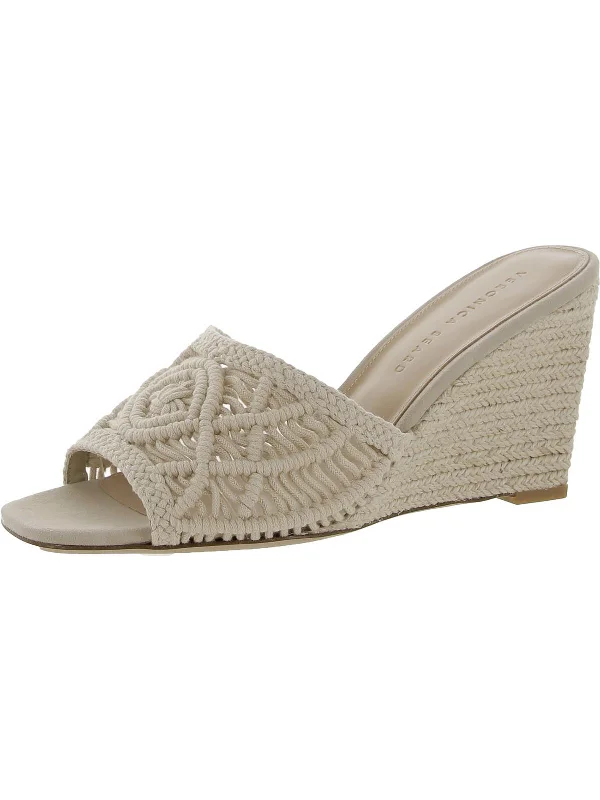 Women’s sandals ocean -Ezrah Womens Macrame Espadrille Wedge Sandals