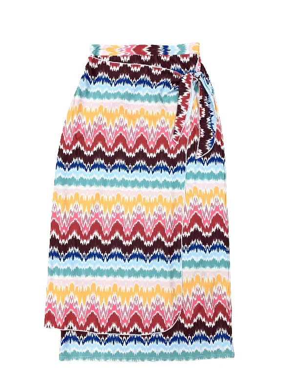 Women’s swim skirt soft fabric -Missoni Stripe Maxi Sarong Swim Skirt