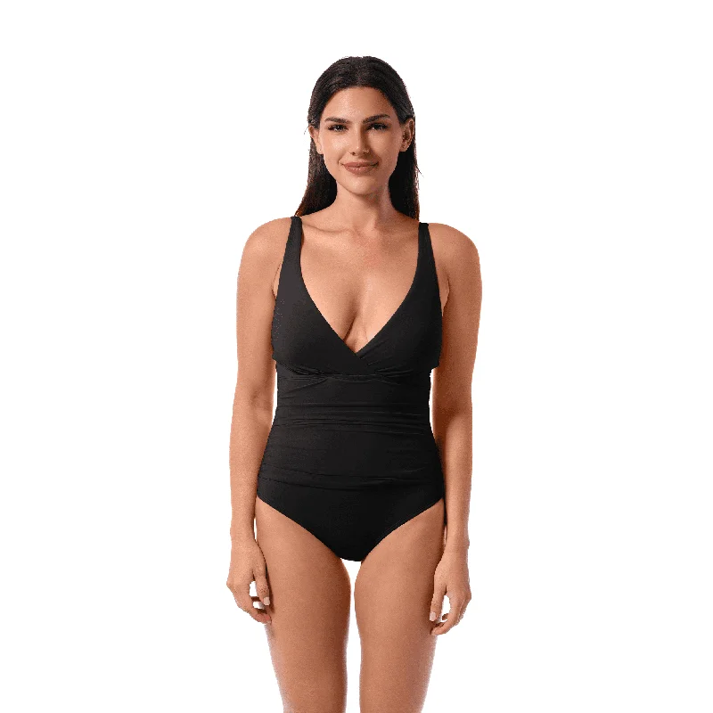 Women’s one-piece swimsuit affordable -PATTY SURPLICE ONE PIECE