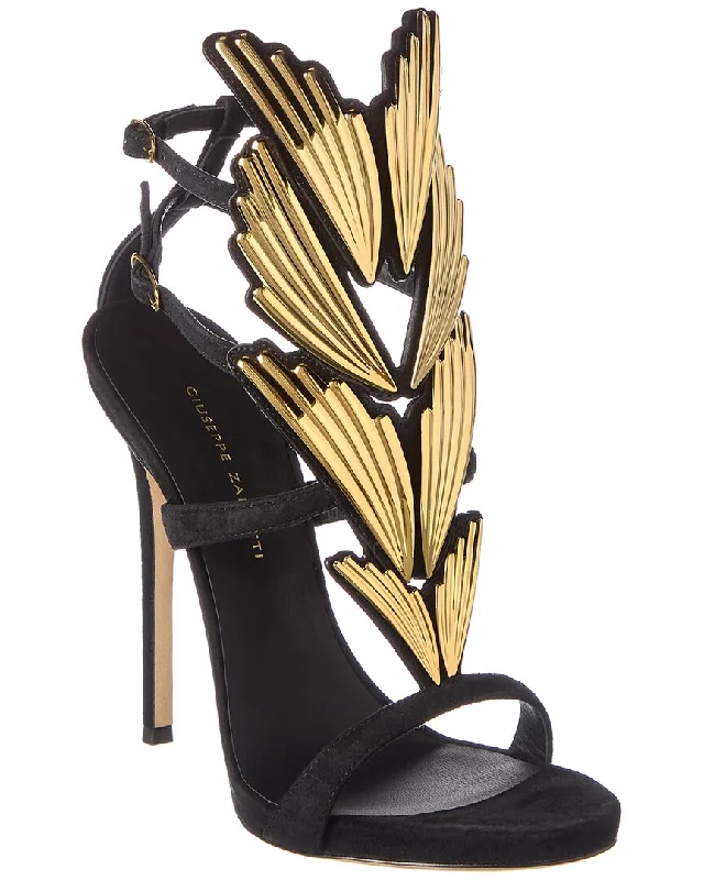 Women’s sandals jeweled -Giuseppe Zanotti Alien 115 Suede Sandal