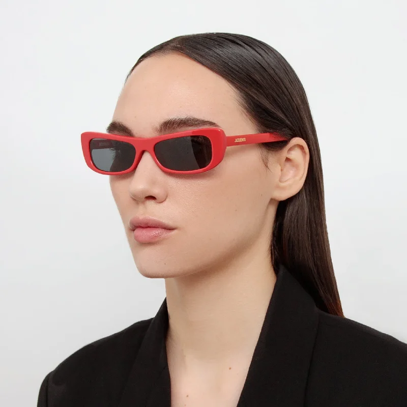 sunglasses soft case -Capri Rectangular Sunglasses in Red