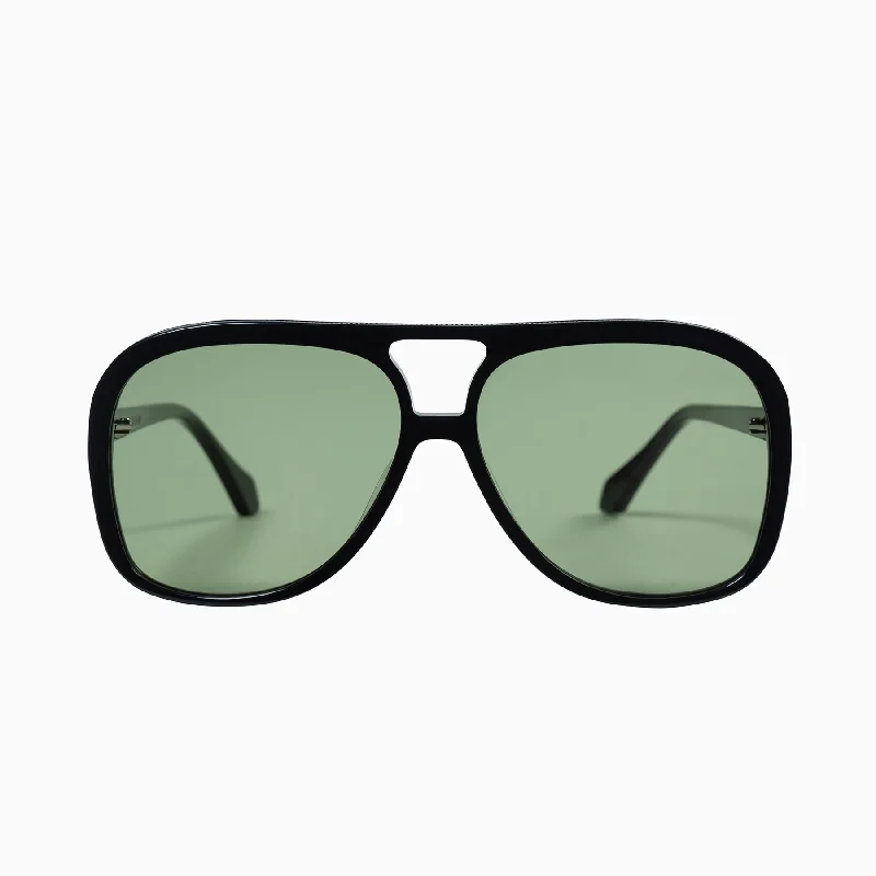 Gloss Black w. Matte Black Metal Trim / Olive Green Lens