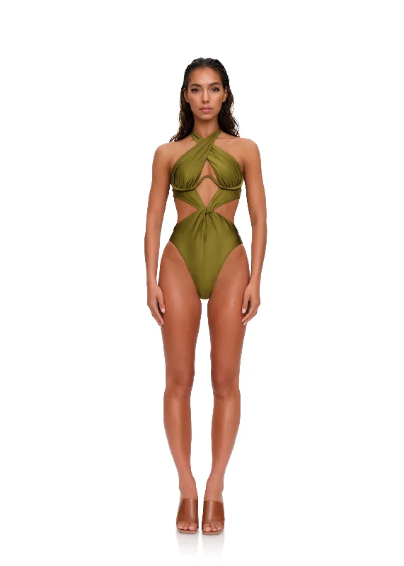 Women’s one-piece swimsuit luxury brand -NAYO ONE PIECE SWIMSUIT - EMERALD