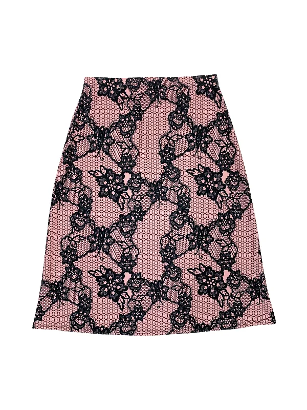 Women’s swim skirt boutique -Pink Lace A-Line Swim Skirt